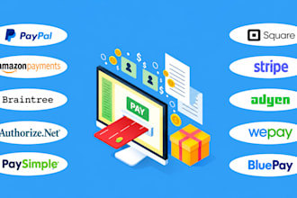integrate stripe, paypal and payment gateways into your website