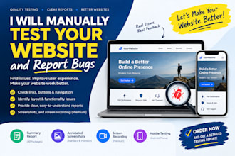 manually test your website and report bugs