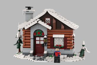 design custom lego house moc, modular building, castle and city instructions