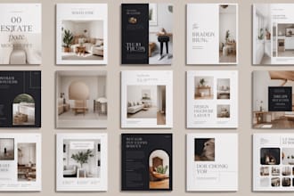 real estate listing presentation brochure buyer seller guide pitch desk design