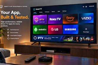 build ott smart TV app for roku, samsung, ig, fire TV, android and apple TV