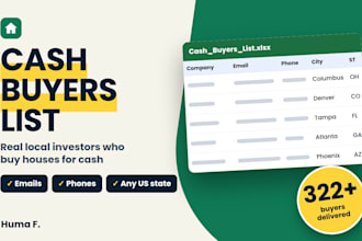 build a real estate cash buyers list with emails