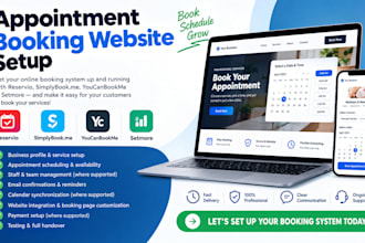 setup reservio simplybook me youcanbookme setmore booking appointment website
