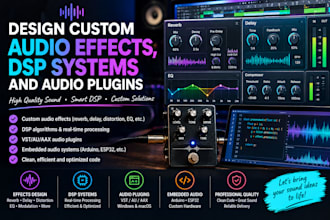 design custom audio effects, dsp systems and audio plugins