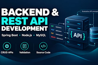 develop rest apis with java spring boot or node js