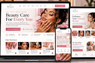 design nail salon website, makeup artist, tattoo and massage therapy website