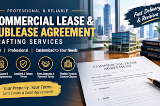 write a commercial office lease and sublease agreement