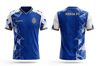 design custom football soccer jersey and team logo