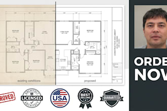 create ca wa existing proposed plans, as built, construction docs
