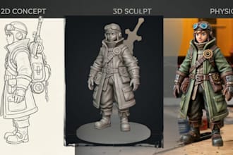 convert 2d to 3d toy model picture to 3d model, image to stl for printing