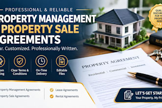 create a property management and property sale agreement