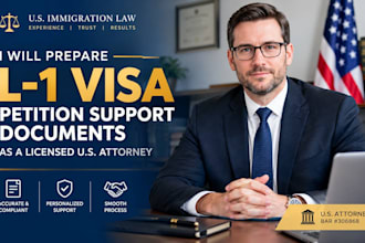 prepare l1 visa petition support documents as a licensed US attorney