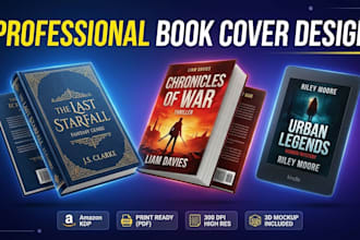 design an eye catching custom book cover and e book cover