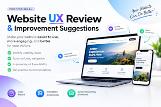 review your website UX and suggest improvements