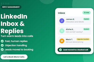 handle your linkedin inbox replies and book calls with warm leads
