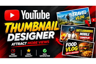 design amazing and attractive you tube thumbnail