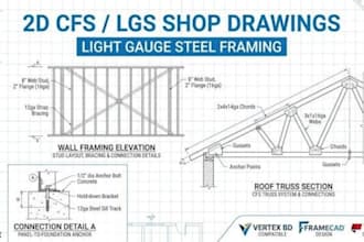 design light gauge steel framing plans and structural calculations