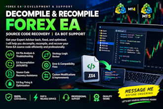 decompile, edit, recompile and unlock forex ea source code