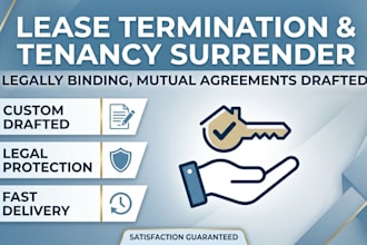 write a tenancy surrender and lease termination agreement