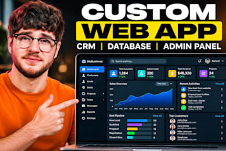 build custom web app crm database and admin panel