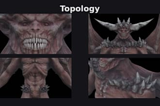 do 3d retopology uv unwrapping and game ready 3d model optimization