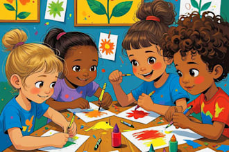 design children book illustration, 3d children story book