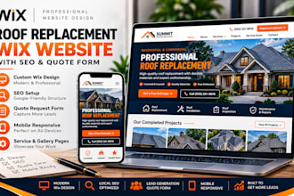 l build a wix roof replacement website with SEO and quote form