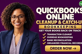 clean up quickbooks online and catch up overdue bookkeeping for tax preparation