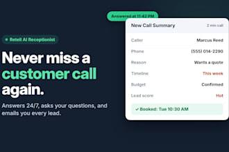 build a retell ai voice agent receptionist for your business