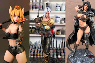 3d print and paint anime figures action figures resin statues and stl models