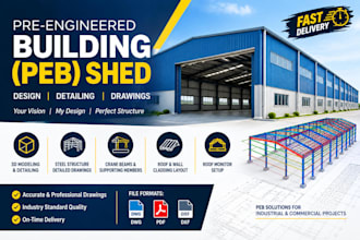 design and detail peb steel sheds professionally