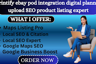printify ebay pod integration digital planner upload SEO product listing expert