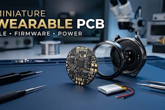 design miniature wearable pcb and develop embedded firmware for smart devices