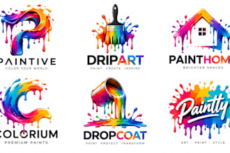 design a professional paint, graffiti, street art, creative, urban dripping logo