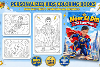 create personalized coloring books for kids