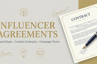 influencer agreements, brand collaboration contract, social media marketing