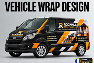 design commercial vehicle wrap, van wrap, truck wrap and fleet branding