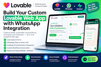 build a lovable saas web app whatsapp chatbot lead capture booking automation