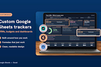 build a custom google sheets tracker, CRM or dashboard for your business
