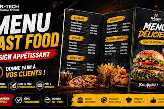 design a professional restaurant menu