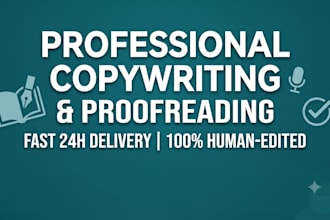 do professional copywriting and proofreading