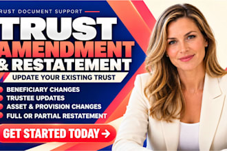 amend, restate or update your existing revocable living trust