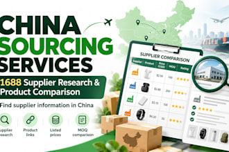 research and compare chinese suppliers on 1688