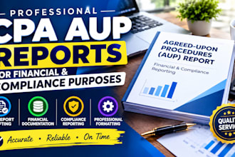 help prepare CPA aup reports for financial and compliance purposes