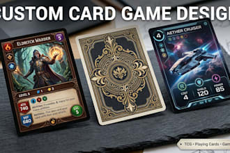 custom playing cards, trading cards, and card game designs