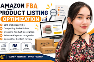 create amazon fba product listing and amazon listing copywriting