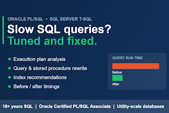 optimize slow oracle plsql and sql server queries and stored procedures
