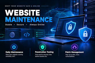 secure and maintain your website and fix vulnerabilities