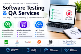 provide manual testing, selenium automation testing, playwright, and API testing