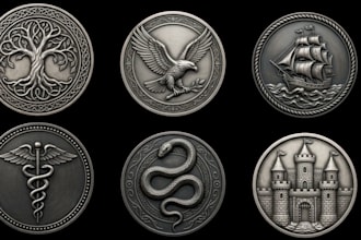 design printable 3d coin model, bas relief medallion crypto coin stl for cnc